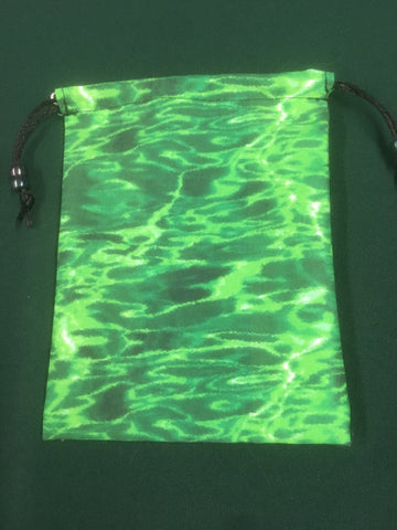 Dice Bag Handmade By Karyn: Green Water