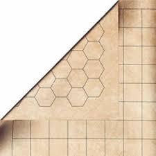 Reversible Battlemat 1" Squares & Hexes (23.5" x 26")