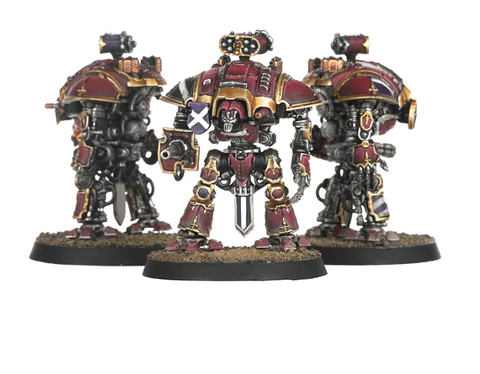 Questoris Knights with Thunderstrike Gauntlets and Rocket Pods - Adeptus Titanicus