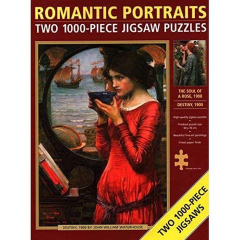 Jigsaw: Romantic Portraits (Double): Two 1000-Piece Jigsaw Puzzles: 'the Soul of a Rose' and 'destiny' by John William Waterhouse