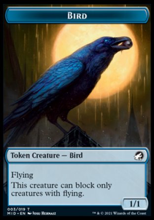 Clue // Bird Double-sided Token [Innistrad: Midnight Hunt Tokens]
