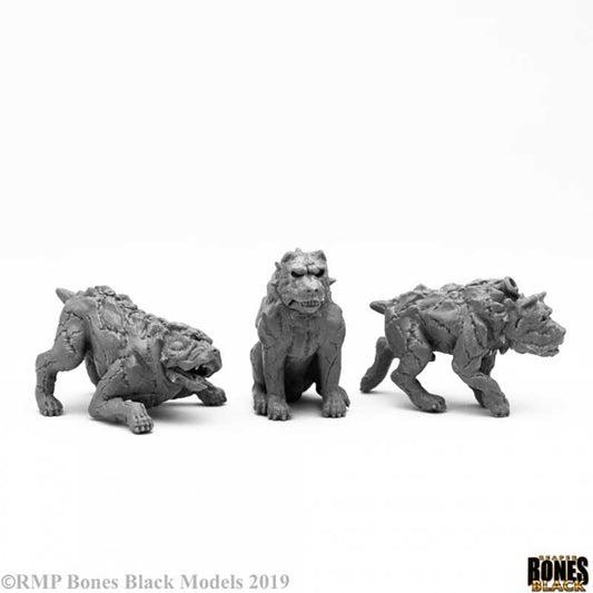 Bones Black: Hell Hounds (3 figures) [Reaper 44100]