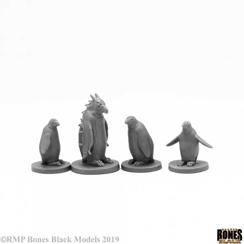 Bones Black: Penguin Attack Pack (4 figures) [Reaper 44104]