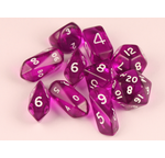 10 piece Hybrid Translucent dice - Purple [CYC07004]