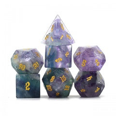 UD Gemstone Standard Dice Set | Natural Fluorite