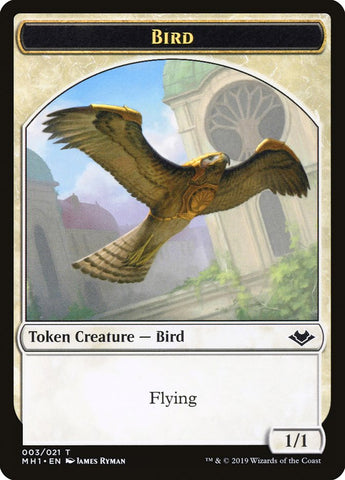 Bird (003) // Rhino (013) Double-Sided Token [Modern Horizons Tokens]