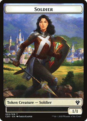 Human Soldier (005) // Drake Double-sided Token [Commander 2020 Tokens]