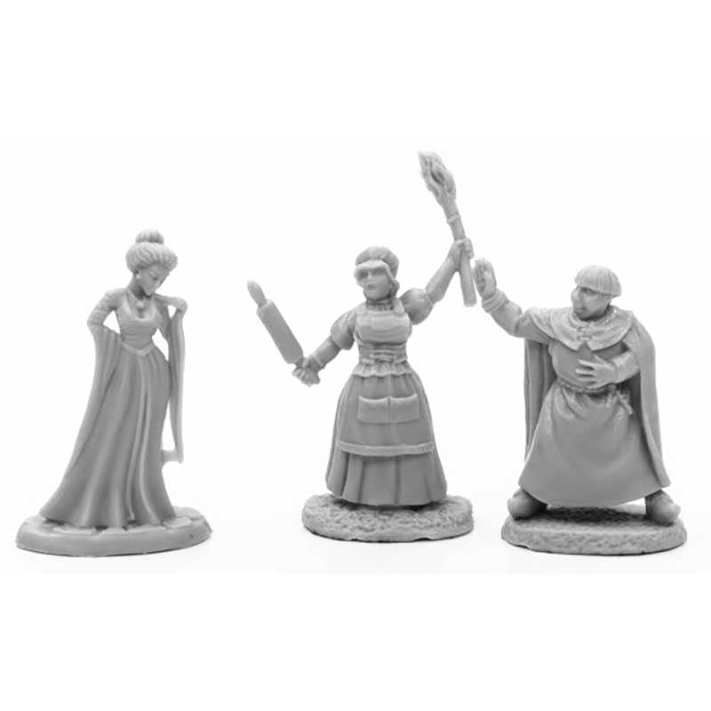 Townsfolk 2 (Noblewoman, Rioter, Chaplain)  [Reaper 77666]