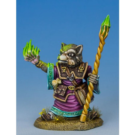 Critter Kingdoms - Raccoon Mage with Staff [DSM8048]
