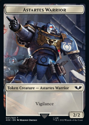 Astartes Warrior // Robot Double-sided Token (Surge Foil) [Universes Beyond: Warhammer 40,000 Tokens]