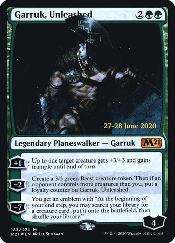 Garruk, Unleashed  [Core Set 2021 Prerelease Promos]