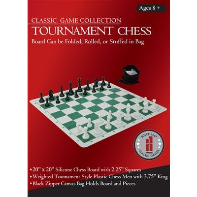 Silicone Mat Tournament Chess Set with storage bag