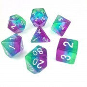 HD "Blue Aurora" Translucent Layered Standard Dice Set