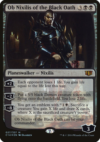Ob Nixilis of the Black Oath (Oversized) [Commander 2014 Oversized]