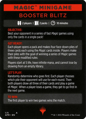 Booster Blitz (Magic Minigame) [Dungeons & Dragons: Adventures in the Forgotten Realms Minigame]