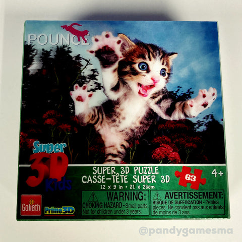 Super 3D: 48-Piece Jigsaw Puzzle - Cats Luau Selfie