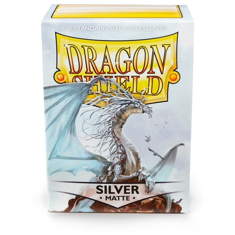 Dragon Shield Matte Silver 100 Count Sleeves