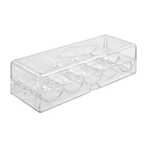 Acrylic Chip Tray 100 Chips W/ Lid