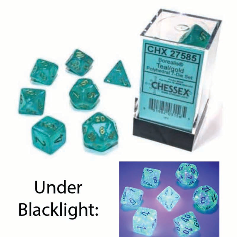 7DPoly Borealis Series Dice Set | Luminary Teal
