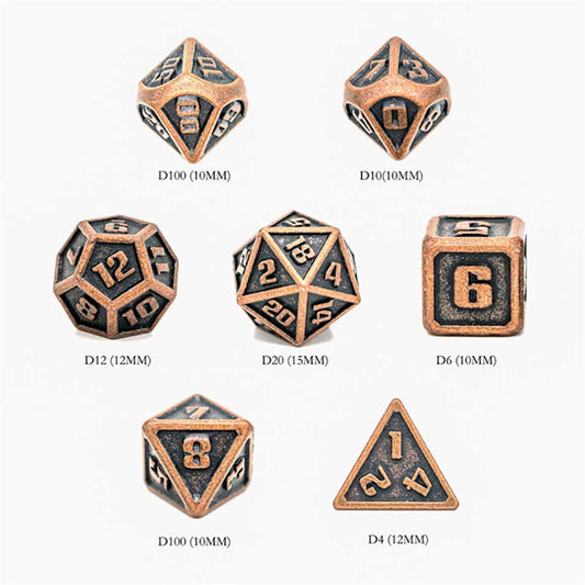 UD Mini Metal Standard Dice Set | Antique Copper