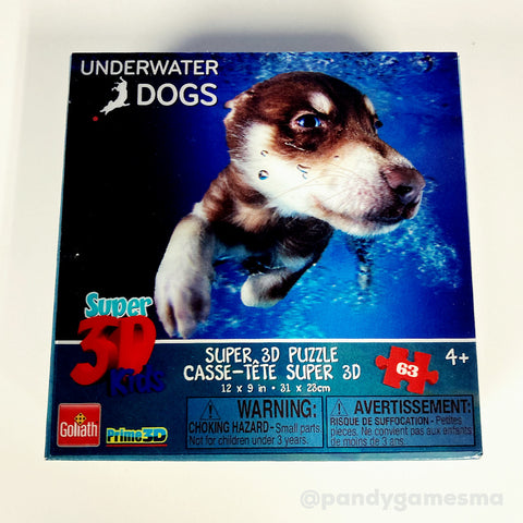 Underwater Dogs Super 3D Kids 63 piece Brown/white hound