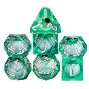 UD Liquid Core Standard Dice Set | Green Eye
