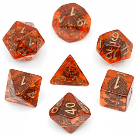 UD Object Inclusion Standard Dice Set | Gearwheel (Amber)