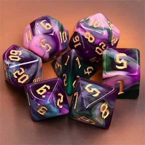 HD Gothic "Night Elves" Blend Standard Dice Set