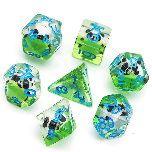 UD Creature Inclusion Standard Dice Set | Panda (Grass)