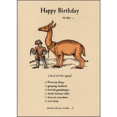 Birthday Card | Peruvian Llama