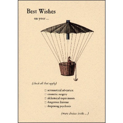Best wishes on your aeronautical adventure Greeting Card