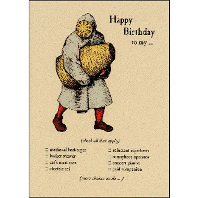 Birthday Card | Medieval Beekeeper