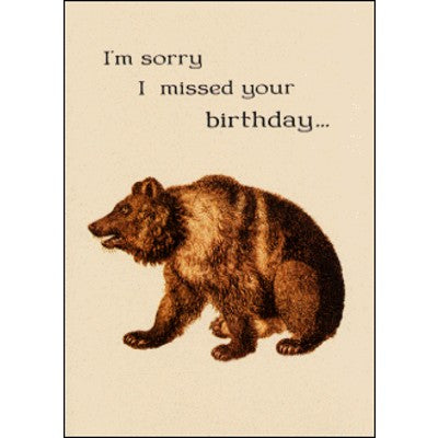 Belated Card | Pursued By Bear