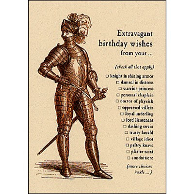 Birthday Card | Knight in Shining Armor
