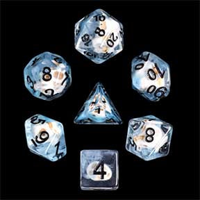 HD Object Inclusion Standard Dice Set | Skull (Mermaid)