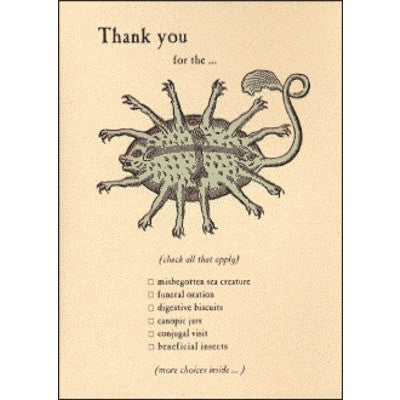 Gratitude Card | Misbegotten Sea Creature