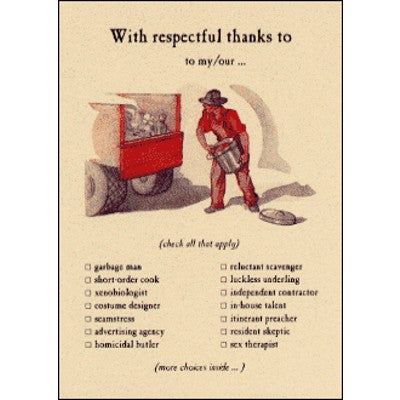 Gratitude Card | Garbage Man