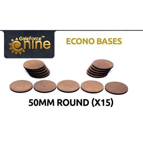 Econo Bases: 50mm round (15)