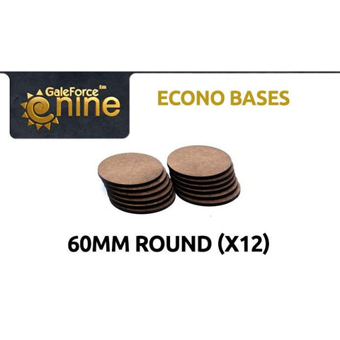 Econo Bases: 60mm round (12)
