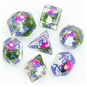 UD Floral Inclusion Standard Dice Set | Mushroom (Woodear)