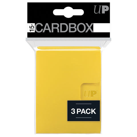 Ultra Pro PRO 15+ Card Box 3 Pack Yellow