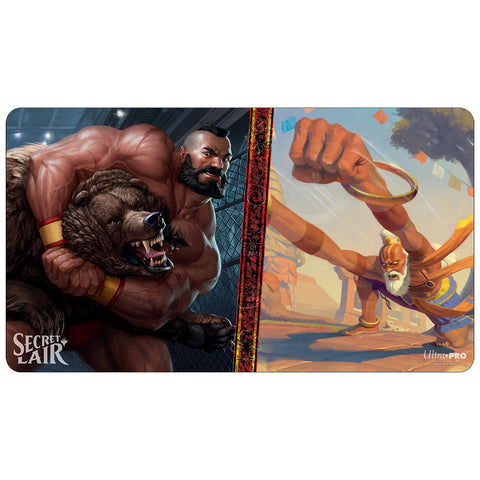 Ultra Pro Playmat Magic the Gathering Secret Lair Zangief the Red Cyclone and Dhalsim Pliable Pacifist