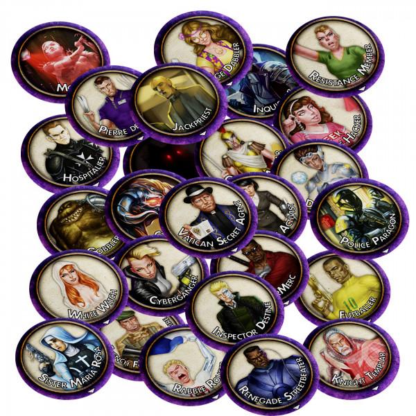 Torg Eternity RPG: Cyberpapacy Le Resistance Tokens