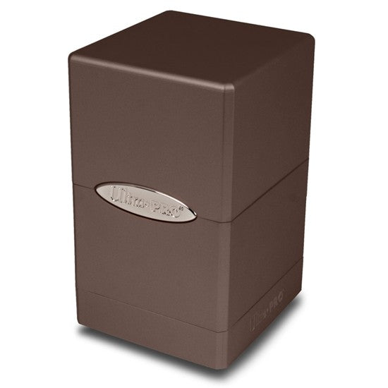 Satin Tower Deck Box Metallic Dark Chocolate
