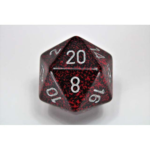 Speckled 34mm d20 Silver Volcano [CHXXS2005]