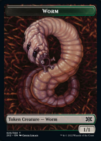 Worm // Knight Double-sided Token [Double Masters 2022 Tokens]