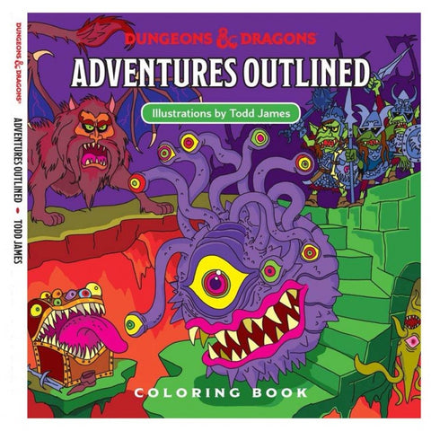 sale - D&D: Adventures Outlined Coloring Book [James, Todd]