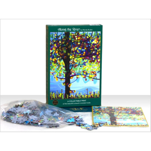 Along the River; 500-Piece Velvet-Touch Jigsaw Puzzle