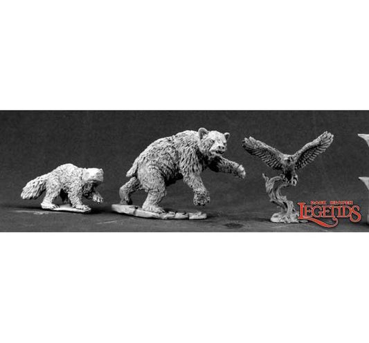 Animal Companions 1: Hawk, Bear, Wolverine Familiars [Reaper 03456]