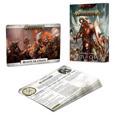 Warhammer Age of Sigmar: Beasts of Chaos Warscroll Cards